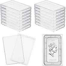 FINGERINSPIRE 18 Pcs Silver Bar Case 2.2x1.4 inch Acrylic Silver Bar Holder Clear Storage Container Compatible Silver Bar Box for 1oz Silver Bar 1 Troy Ounce Bar Collection of Coins