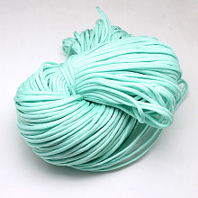 Honeyhandy 7 Inner Cores Polyester & Spandex Cord Ropes, Solid Color, for Rope Bracelets Making, Pale Turquoise, 4~5mm, about 109.36 yards(100m)/bundle, 420~500g/bundle