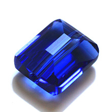 Honeyhandy Imitation Austrian Crystal Beads, Grade AAA, Faceted, Rectangle, Blue, 10x12x5.5mm, Hole: 0.9~1mm