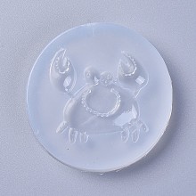 Honeyhandy Silicone Molds, Resin Casting Molds, For UV Resin, Epoxy Resin Jewelry Making, Crab, White, 68x9mm, Crab: 41x47mm