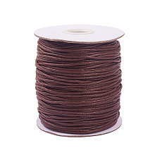 PandaHall Elite 1 Roll 1.5mm Waxed Cotton Cord Thread Beading String 100 Yards per Roll Spool Jewelry Making Macrame Supplies Deep Brown