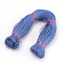 Honeyhandy Waxed Cotton Cord, Cornflower Blue, 1mm, about 360yard/bundle(330m/bundle)