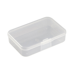 Honeyhandy Polypropylene Plastic Bead Storage Containers, Rectangle, Clear, 8.8x6x2.1cm