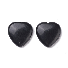 Honeyhandy Natural Obsidian Cabochons, Heart, 29~30x29~30x6~8mm