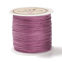 Honeyhandy 50 Yards Nylon Chinese Knot Cord, Nylon Jewelry Cord for Jewelry Making, Old Rose, 0.8mm