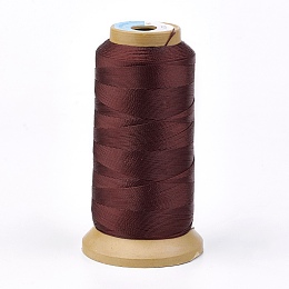 Honeyhandy Polyester Thread, for Custom Woven Jewelry Making, Coconut Brown, 1mm, about 230m/roll