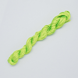 Honeyhandy Nylon Thread, Nylon Jewelry Cord for Custom Woven Bracelets Making, Green Yellow, 2mm, about 13.12 yards(12m)/bundle, 10bundles/bag, about 131.23 yards(120m)/bag