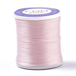 Honeyhandy Nylon 66 Coated Beading Threads for Seed Beads, Pink, 0.1mm, about 54.68 yards(50m)/roll