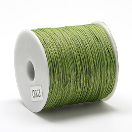 Honeyhandy Polyester Cords, Olive Drab, 0.8mm, about 131.23~142.16 yards(120~130m)/roll