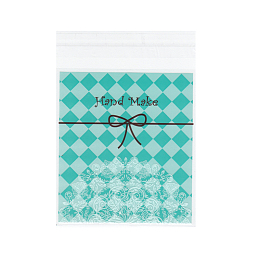 Honeyhandy Rectangle OPP Cellophane Bags, Dark Turquoise, 13.9x9.9cm, Unilateral Thickness: 0.035mm, Inner Measure: 11.1x9.9cm, about 95~100pcs/bag