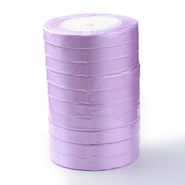 Honeyhandy Single Face Satin Ribbon, Polyester Ribbon, Breast Cancer Pink Awareness Ribbon Making Materials, Valentines Day Gifts, Boxes Packages, Medium Orchid, 3/8 inch(10mm), about 25yards/roll(22.86m/roll), 10rolls/group, 250yards/group(228.6m/group)