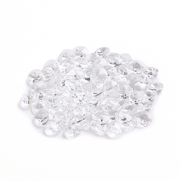 Honeyhandy Glass Charms, Faceted, Cone, Clear, 8x4mm, Hole: 1~1.2mm