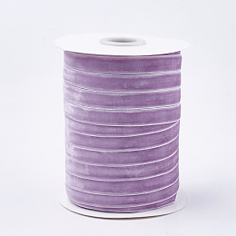 Honeyhandy Single Face Velvet Ribbon, Medium Orchid, 3/8 inch(9.5~10mm), about 50yards/roll(45.72m/roll)