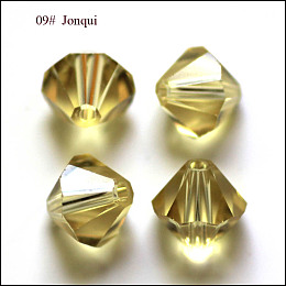 Honeyhandy Imitation Austrian Crystal Beads, Grade AAA, Faceted, Bicone, Dark Khaki, 10x9~10mm, Hole: 0.9~1.6mm