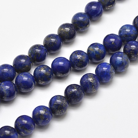 Arricraft Natural Lapis Lazuli Round Bead Strands, 10mm, Hole: 1mm, about 38pcs/strand, 15.5 inches