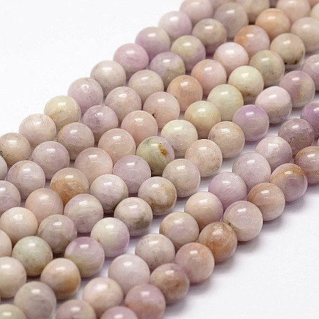 Arricraft Natural Kunzite Beads Strands, Spodumene Beads, Round, 8mm, Hole: 1mm, about 49pcs/strand, 15.1 inches