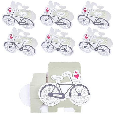 NBEADS 60 Sets Unfolded Bicycle Design Party Favor Gift Boxes, 13.5cm(5.31