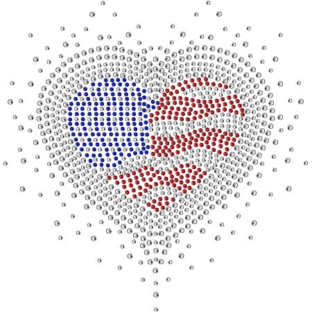 SUPERDANT Independence Day Iron on Rhinestone Stickers Heart Shape USA Flag Iron on Hotfix Transfer Decal Presidents Day Clear Bling Patch Patriotic Soldier Iron on Appliques 4th of July T-Shirt Decor
