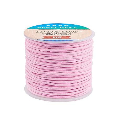 BENECREAT 2mm 55 Yards Elastic Cord Beading Stretch Thread Fabric Crafting Cord for Jewelry Craft Making (Purple)