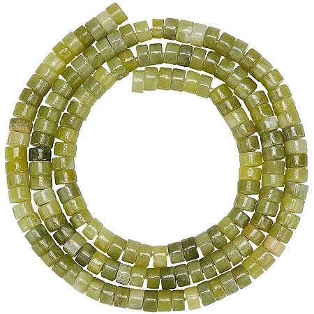 Arricraft Natural Stone Heishi Beads 149~171pcs, 4x2mm Disc Stone Beads, Flat Round Gemstone Loose Beads for for Jewelry Making Bracelet Earrings Necklace- Natural Taiwan Jade