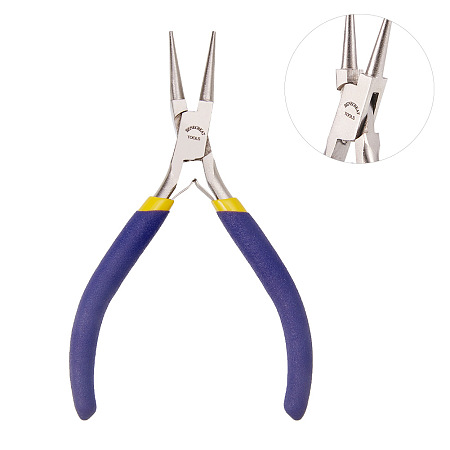 BENECREAT 4.6 Inch Round Nose Pliers Jewelry Plier, Craft and Jewelry Tool Kit (Box Joint Construction)