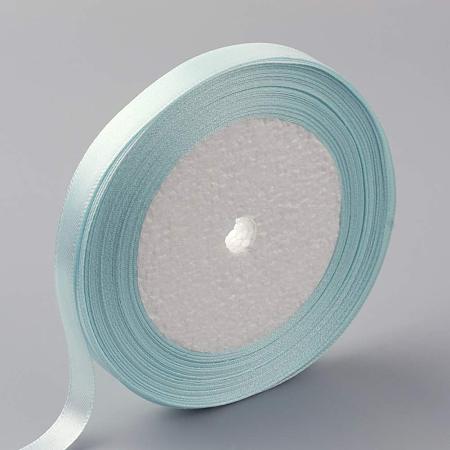 NBEADS 10 Rolls of 6mm Light Cyan Satin Ribbon Double Sided Fabric Ribbon Silk Satin for Crafts Gift Wrapping Floristry Wedding Party Decoration