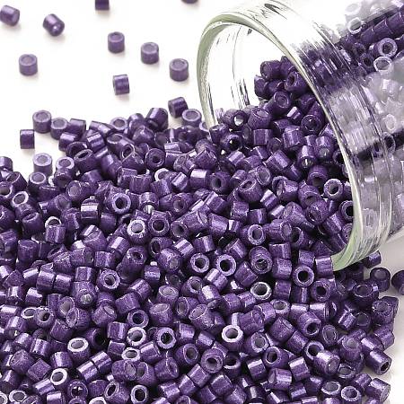 Honeyhandy Cylinder Seed Beads, Opaque Colours Luster, Uniform Size, Indigo, 2x1.5mm, Hole: 0.8mm, about 888pcs/10g