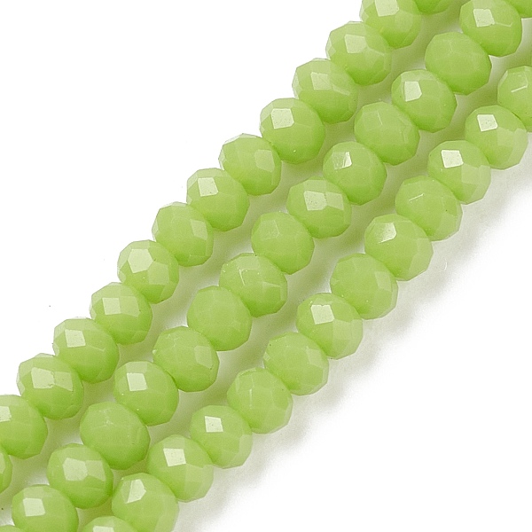 Honeyhandy Opaque Solid Color Glass Bead Strands, Imitation Jade ...