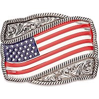 GORGECRAFT Vintage Belt Buckles for Men Simple Heavy Duty Alloy Reversible Replacement American Flag Design Western Cowboy Belt Buckle for Man and Women All Belts