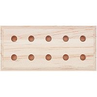 OLYCRAFT 10 Holes Wood Essential Oil Tray Nail Polish Display Stand Wood Essential Oil Packaging Rack for Holding Essential Oils Nail Polishes