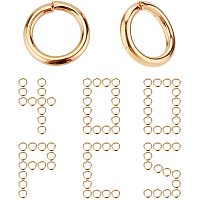 CREATCABIN 1 Box 400pcs Open Jump Ring Real 18k Gold Plated 4.5mm Connector Rings Brass Round Bulk for DIY Necklaces Bracelet Keychains Earrings Jewelry Making Craft