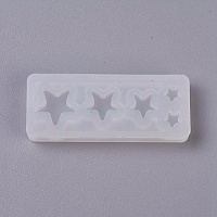 Honeyhandy Silicone Molds, Resin Casting Molds, For UV Resin, Epoxy Resin Jewelry Making, Star, White, 42x17x5mm