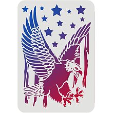 FINGERINSPIRE Eagle Stencil 11.7x8.3 inch A4 Eagle Flag Stencil for Painting Reusable Eagle Pattern Drawing Stencil Eagle DIY Craft Stencil for Painting on Wood Tile Paper Fabric Floor Wall