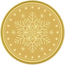 CRASPIRE 100pcs Embossed Foil Stickers Snowflake Pattern Gold Foil Certificate Seals 1.9" Self Adhesive Embossed Seals Decoration Labels for Certificates Awards Graduation Invitations Diplomas