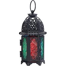 PandaHall Elite Candle Lanterns, Decorative Lantern Metal Candle Holder Hanging Castle Lanterns for Indoor Outdoor Events Parties and Weddings Home Patio Christmas Decorations 7.8 inch