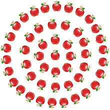 SUNNYCLUE 1 Box 50PCS Enamel Red Apple Charms Alloy Charms Lucky Fruit Shape Dangle Pendants for Jewelry Making Charms Earrings Bracelets Necklaces DIY Accessories Crafting Decoration