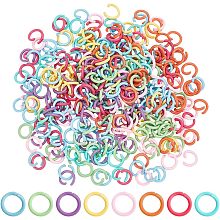 PandaHall Elite 320pcs Jump Rings, 8mm Open Jump Rings 8 Colors Chainmail Rings Colored Jewelry Connector Rings 18 Gauge Unsoldered O Ring for Bracelets Necklaces Chain Choker DIY Craft Making