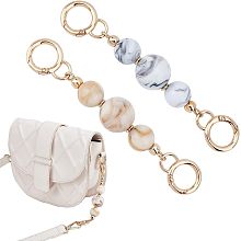 WADORN 2 Colors Purse Chain Strap Extender, 5.5inch Bag Chain Bead Extender Replacement Handbag Chain Charms Clutch Bag Decoration Chain Accessories for Wallet Mini Pochette Hobo Bag