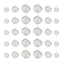 Honeyhandy Iron Wire Pendants Set, with Mixed Silver Polishing Cloth, Platinum, 30Pcs/Bag