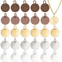 AHANDMAKER 50 Pieces Brass Blank Pendants, 12 mm Blank Stamping Tag Pendants, Flat Round Charms Stamping Tag for Bracelet Necklace Earring Charms DIY Jewelry Making