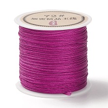 Honeyhandy 50 Yards Nylon Chinese Knot Cord, Nylon Jewelry Cord for Jewelry Making, Medium Violet Red, 0.8mm