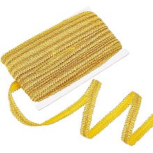 PandaHall Elite 19.6 Yard Gimp Braid Trim 0.6 Inch Polyester Woven Braid Trim Golden Decorative Gimp Trim Ribbon Centipede Lace Ribbon for Costume DIY Crafts Sewing Curtain Slipcover Decoration