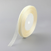 Honeyhandy Organza Ribbon, Light Yellow, 3/8 inch(10mm), 50yards/roll(45.72m/roll), 10rolls/group, 500yards/group(457.2m/group)