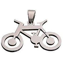 UNICRAFTALE 20pcs 304 Stainless Steel Pendants Bicycle Bike Pendants Dangle Charms Silver Tone Large Hole Pendants with Clasp Pinch Clips Bail for DIY Necklace Bracelet Making 25x38.5x1.5mm