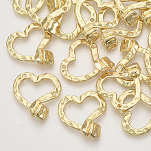 Honeyhandy Alloy Links connectors, Heart, Light Gold, 27.5x26x7mm, Hole: 1.6mm