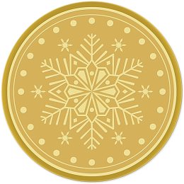 CRASPIRE 100pcs Embossed Foil Stickers Snowflake Pattern Gold Foil Certificate Seals 1.9" Self Adhesive Embossed Seals Decoration Labels for Certificates Awards Graduation Invitations Diplomas