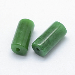 Honeyhandy Natural Myanmar Jade/Burmese Jade Beads, Dyed, Column, 12x6mm, Hole: 1mm