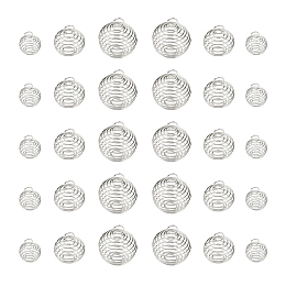 Honeyhandy Iron Wire Pendants Set, with Mixed Silver Polishing Cloth, Platinum, 30Pcs/Bag