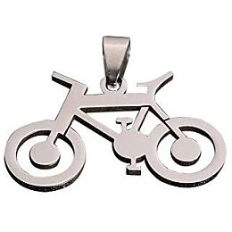 UNICRAFTALE 20pcs 304 Stainless Steel Pendants Bicycle Bike Pendants Dangle Charms Silver Tone Large Hole Pendants with Clasp Pinch Clips Bail for DIY Necklace Bracelet Making 25x38.5x1.5mm