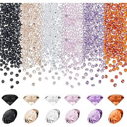 PandaHall Elite 720pcs 2mm Cubic Zirconia Stones, 6 Colors Diamond Small Loose CZ Stones Grade A Faceted Rhinestone Stone Cabochon for Ring Earring Bracelet Necklace Charms Jewelry Making